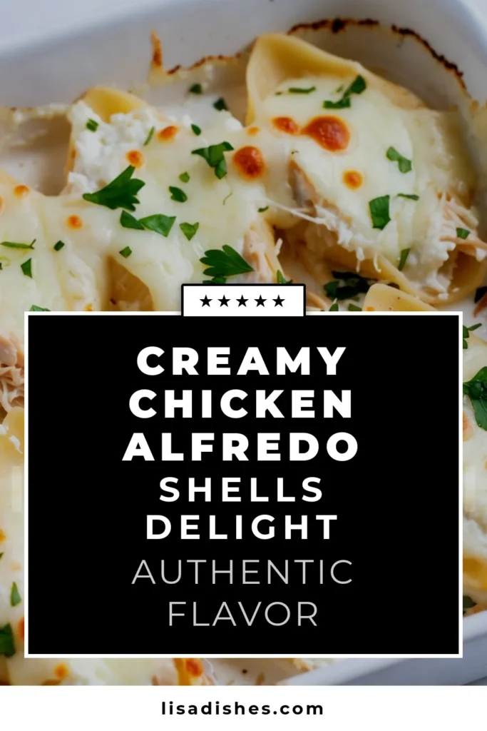 Indulge in these Chicken Alfredo stuffed shells, a delightful take on easy stuffed shells recipes! This creamy chicken pasta bake features jumbo shells filled with tender chicken, ricotta, and a rich Alfredo sauce pasta dish. Perfect for family dinners, this flavorful recipe is an absolute crowd-pleaser. Try this easy stuffed shells recipe tonight! Don’t forget to save and share! #ChickenAlfredo #StuffedPasta #PastaBake #RecipeIdeas