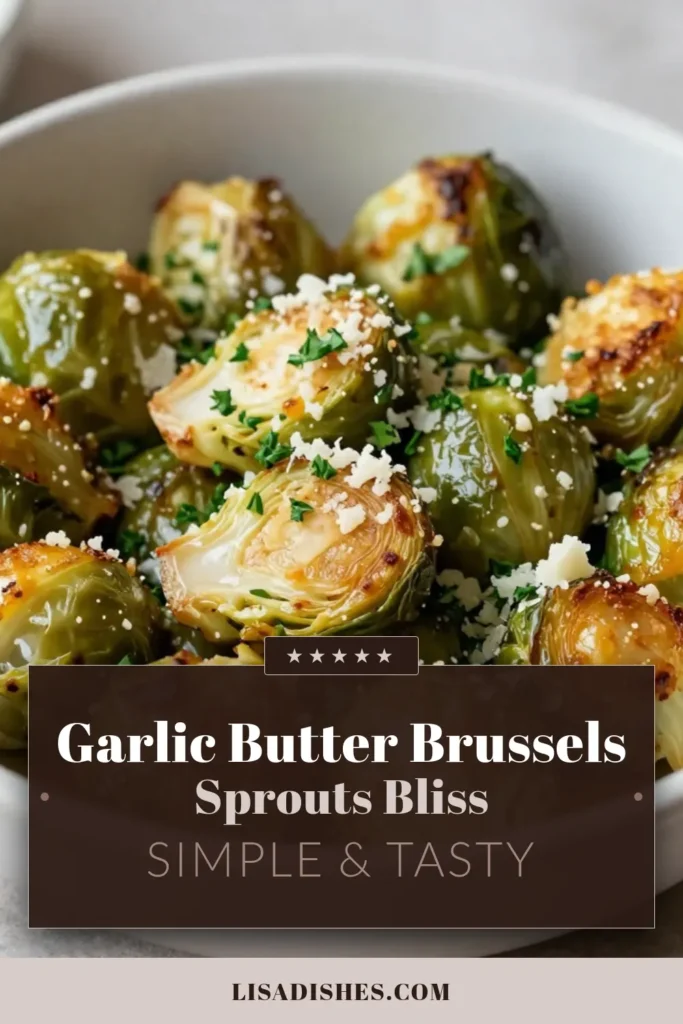 Discover the deliciousness of garlic butter roasted Brussels sprouts with this easy roasted Brussels sprouts recipe. In just 35 minutes, you can create a crispy Brussels sprouts side dish that your family will love. With a sweet twist from honey garlic Brussels sprouts and a sprinkle of Parmesan, it’s the perfect addition to any meal. Try this recipe today and elevate your vegetable game! Save this for your next feast! #BrusselsSprouts #RoastedVeggies #EasyRecipes #SideDishRecipes