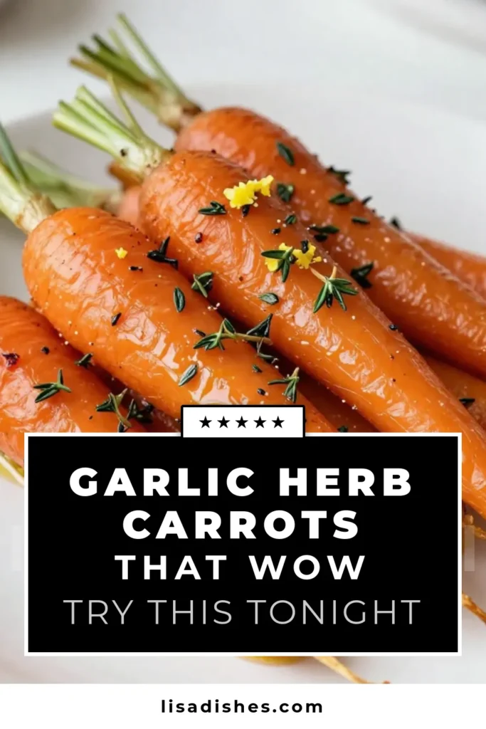Discover the delightful flavor of Garlic Herb Roasted Carrots! This roasted baby carrots recipe features a medley of herbs and a hint of lemon zest, making it a perfect healthy side dish. Enjoy oven roasted carrots with herbs that are tender, caramelized, and bursting with flavor. Elevate your meal with this easy recipe that's sure to impress. Save this Garlic Herb Roasted Carrots recipe for your next family dinner! #HealthyEating #CarrotRecipes #SideDish #RoastedVegetables