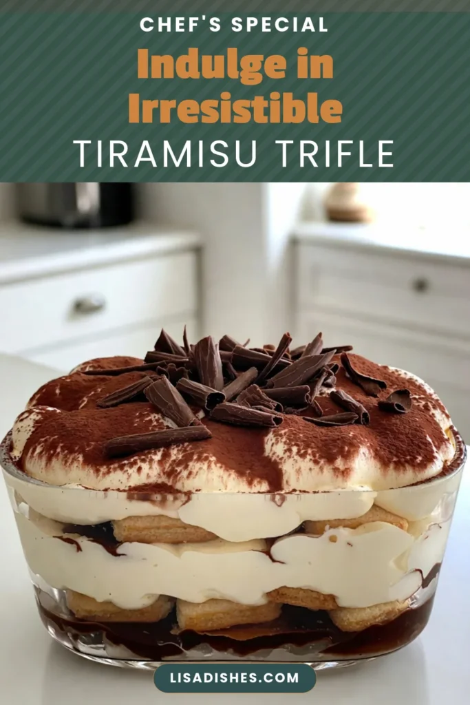Indulge in this easy tiramisu recipe that transforms classic flavors into a delightful tiramisu trifle dessert. Perfect for any occasion, this no-bake tiramisu is a breeze to whip up using creamy mascarpone cheese and delicate ladyfinger cookies. Impress your guests with this luscious ladyfinger dessert recipe. Save this easy tiramisu trifle recipe for your next sweet craving! #TiramisuTrifle #MascarponeDesserts #EasyTiramisuRecipe #NoBakeDessert