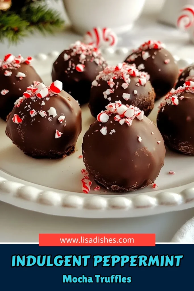 Indulge in these delightful Peppermint Mocha Truffles this holiday season! This easy chocolate truffles recipe combines rich dark chocolate, sweetened condensed milk, and a hint of strong coffee for a decadent treat. Perfect as holiday dessert truffles or homemade peppermint candies, these no-bake chocolate truffles are a must-try. Follow our simple steps to impress your guests! Save this recipe for festive gatherings! #PeppermintMochaTruffles #HolidayDesserts #ChocolateTruffles #HomemadeCandies