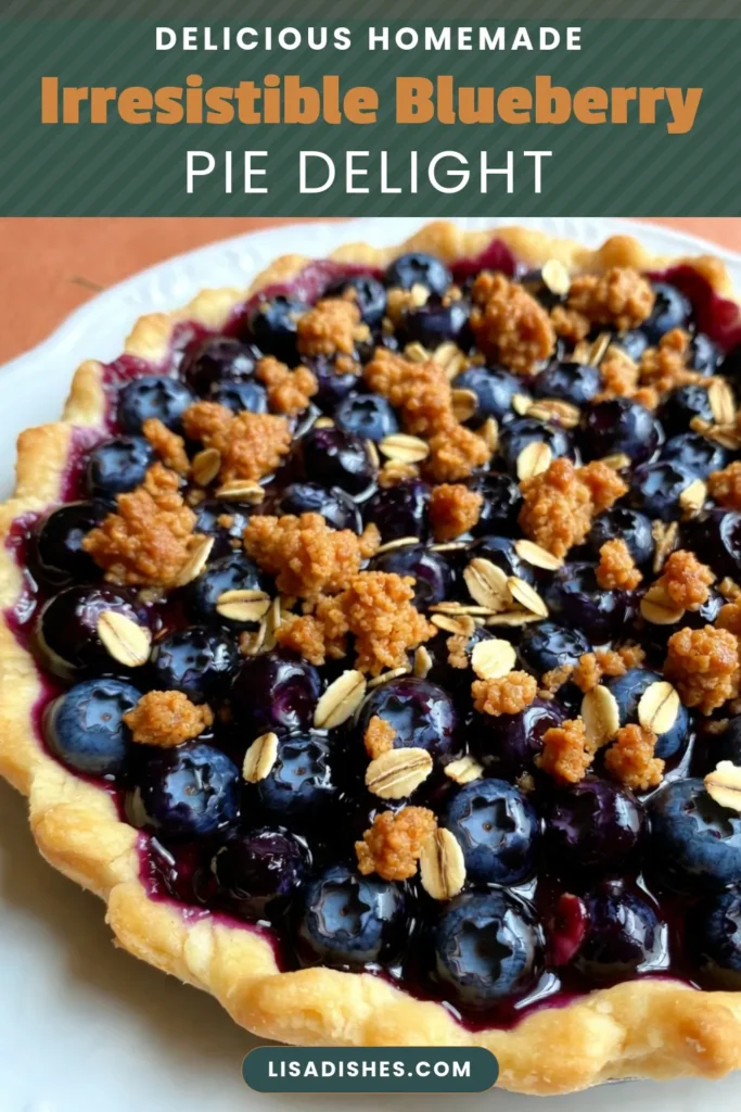 Indulge in this delicious blueberry crumble pie that’s perfect for any occasion! This easy blueberry dessert features a scrumptious homemade crumble topping over fresh blueberries for a delightful treat. Follow this simple blueberry pie recipe to impress your family and friends. Perfectly baked and served warm, it's a dessert you won't want to miss! Save this recipe and make your own delicious blueberry crumble pie today! #BlueberryCrumblePie #EasyBlueberryDessert #HomemadeCrumbleTopping #FreshBlueberryPie