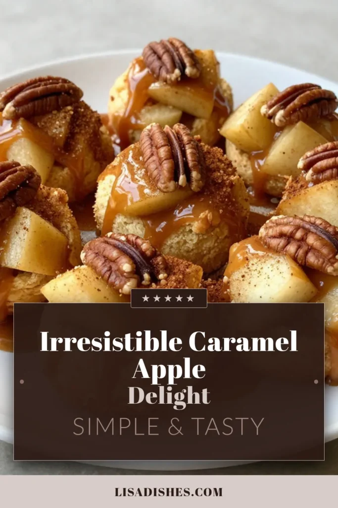 Indulge in this delicious Caramel Apple Monkey Bread! This easy caramel dessert combines fluffy biscuit dough with sweet Granny Smith apples and gooey caramel for the perfect treat. Perfect as a crowd-pleaser, this monkey bread recipe is a must-try during the fall season. Enjoy it warm and drizzled with caramel. Save this tasty recipe for your next gathering! #CaramelAppleMonkeyBread #MonkeyBreadRecipe #EasyCaramelDessert #GrannySmithAppleRecipes