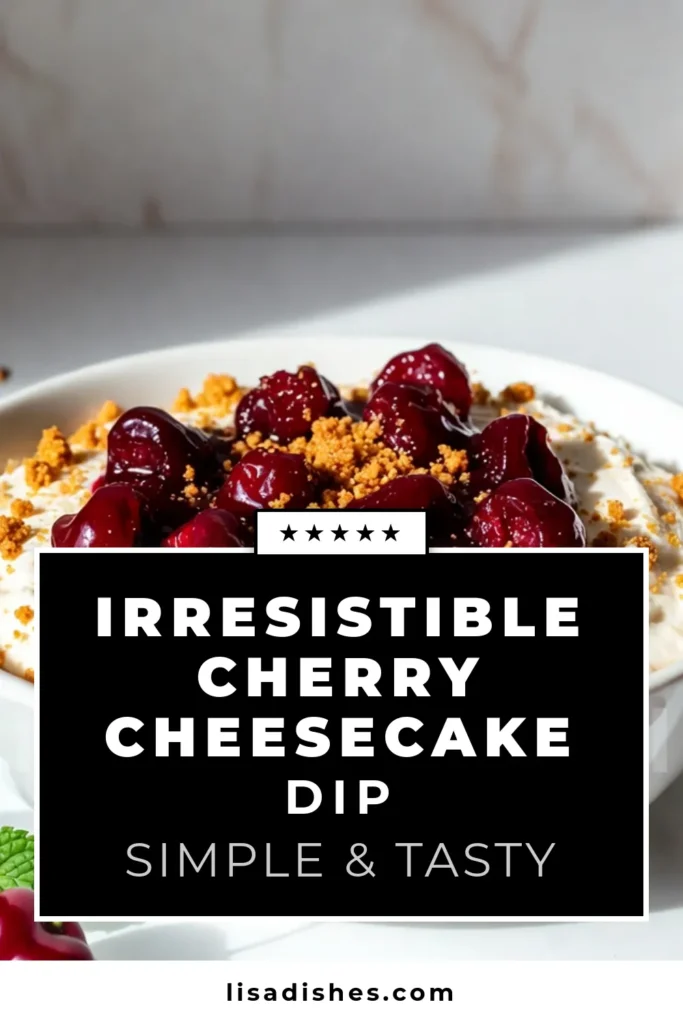 Looking for a delightful and simple dessert? Try this easy cherry dessert dip! Our Cherry Cheesecake Dip combines cream cheese, whipped cream, and cherry pie filling for a no-bake cheesecake dip that's perfect for any occasion. With just 15 minutes of prep, this cream cheese cherry dip is a crowd-pleaser. Serve it with graham crackers or fruits for the ultimate treat. Save this cherry dip recipe for your next gathering! #cherrycheesecakedip #easycherrydessertdip #nobakecheesecakedip #cherrydiprecipe
