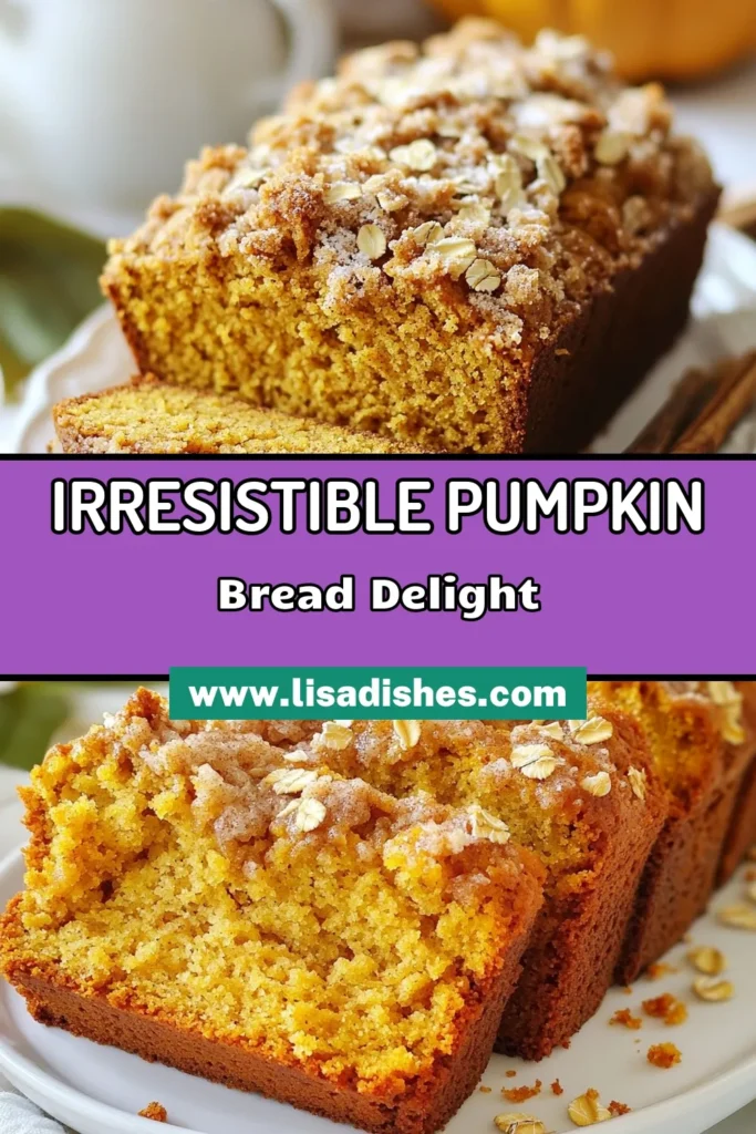 Indulge in the cozy flavors of fall with this Cinnamon Streusel Pumpkin Bread! This easy pumpkin bread recipe combines rich pumpkin puree with aromatic spices, topped with a delicious streusel topping for added crunch. Perfect as a fall dessert or a sweet snack, this pumpkin bread with streusel topping is sure to impress. Bake a loaf today and enjoy delightful moments! Save this recipe! #CinnamonStreuselPumpkinBread #FallDessertRecipes #EasyPumpkinBread #PumpkinBreadRecipe
