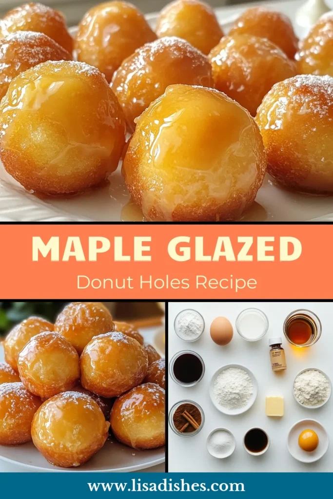 Indulge in these delightful maple glazed donut holes for a sweet treat that’s finger-licking good! This easy fried donut holes recipe uses warm cinnamon and a luscious maple syrup glaze recipe to create the perfect bite-sized dessert. Perfect for any occasion, these homemade donut holes are sure to impress! Try making these cinnamon donut holes today and watch them disappear. Save this recipe now! #MapleGlazedDonutHoles #HomemadeDonutHoles #EasyFriedDonutHoles #CinnamonDonutHoles