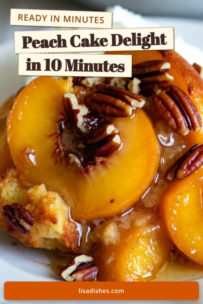 Indulge in this easy peach cake recipe that’s perfect for any occasion! This peach cobbler with cake mix is a simple fruit dessert that combines the sweetness of peaches with the delightful crunch of cake mix. With just a few ingredients, you can create a baked peach delight that your family will love. Don’t miss out on this easy peach dessert recipe—save this pin and try it today! #PeachCobbler #DessertRecipes #EasyPeachCake #BakedDelight