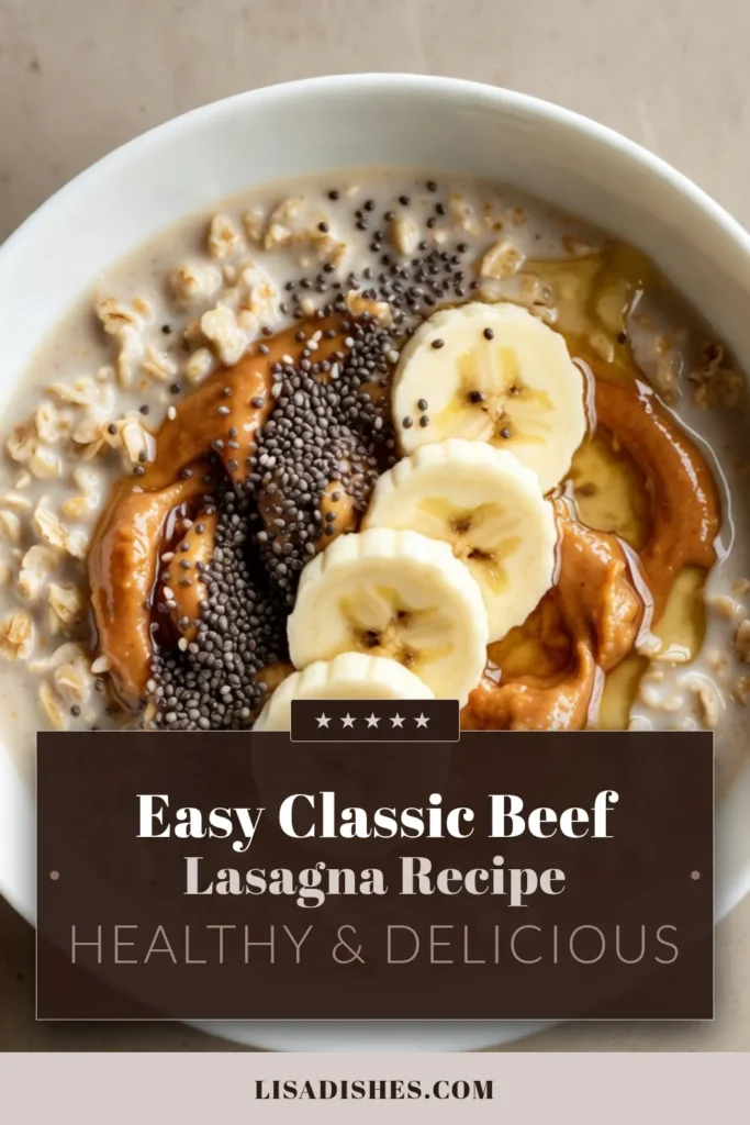Start your day with these delicious Peanut Butter Banana Overnight Oats! Packed with flavor and nutrition, this healthy breakfast recipe takes just 10 minutes to prepare and is perfect for busy mornings. Enjoy this no-cook breakfast idea made with rolled oats, banana, and creamy peanut butter. Easy to customize, these overnight oats recipes are a great addition to your meal prep. Make these easy oatmeal recipes today! Save for later and start your morning right! #PeanutButterBananaOvernightOats #HealthyBreakfast #OvernightOatsRecipes #NoCookBreakfastIdeas