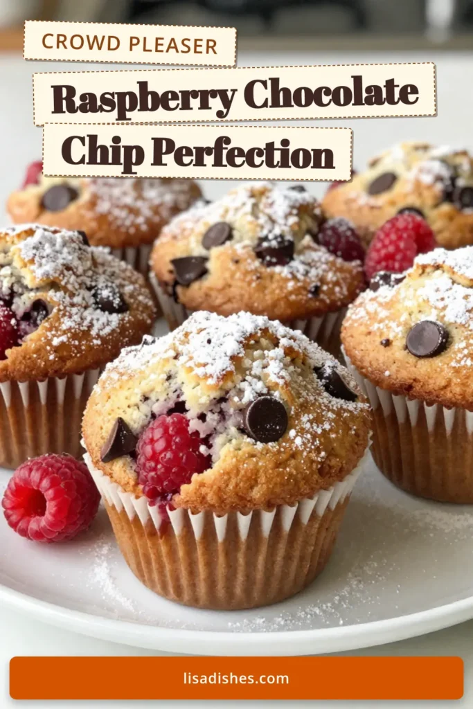 Indulge in these delicious Raspberry Chocolate Chip Muffins, the perfect homemade muffin recipe for any occasion! This easy raspberry muffin recipe features fresh raspberries and chocolate chips, making these chocolate chip muffins with raspberries a delightful treat. Enjoy a healthier muffin recipe you can bake in just 35 minutes. Click to save and try this recipe today! #RaspberryChocolateChipMuffins #HealthyBaking #MuffinRecipe #EasyBakes