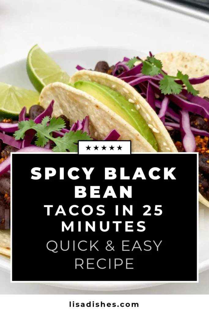 Discover the ultimate spicy black bean tacos recipe that's perfect for quick meals! These street tacos are packed with flavor and are a great vegetarian taco idea for any occasion. With black beans, fresh toppings like avocado and cilantro, this healthy taco dish is sure to impress. Try this quick black bean recipe today and enjoy a burst of taste in every bite! Save for later and elevate your taco nights! #SpicyBlackBeanTacos #StreetTacosRecipe #VegetarianTacoIdeas #HealthyTacoToppings