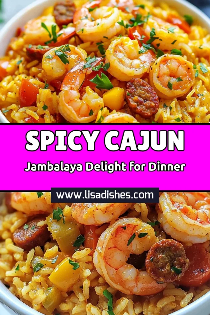 Indulge in this savory Cajun shrimp jambalaya featuring tender shrimp and Andouille sausage! This easy jambalaya recipe combines spices and fresh ingredients for a hearty dish that's perfect for any dinner. Try our shrimp and sausage jambalaya recipe that's bursting with flavor and loved for its spicy Cajun jambalaya twist. Don’t miss out – save this fantastic Andouille sausage jambalaya recipe for a delicious meal! #CajunJambalaya #ShrimpAndSausage #EasyJambalaya #SpicyCajun