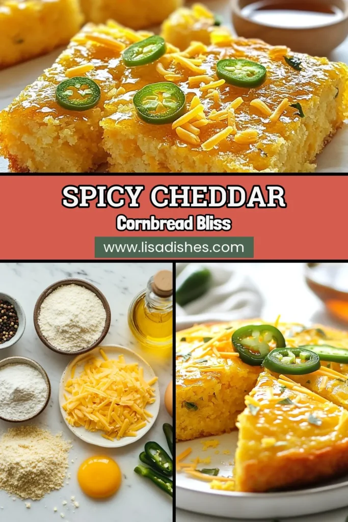 Try this easy homemade cornbread recipe for jalapeño cheddar cornbread that's sure to become a favorite! With the perfect balance of spicy jalapeños and gooey cheddar cheese, this spicy cornbread with cheese is both flavorful and comforting. Discover the best cheddar cornbread recipe that’s ready in just 35 minutes. Perfect for any meal or gathering! Save this recipe and make your next dish unforgettable. #JalapenoCornbread #HomemadeCornbread #SpicyCornbread #EasyCornbreadRecipe
