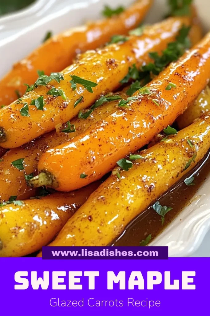 Discover the perfect vegetable side dish recipe with these Maple Brown Sugar Glazed Carrots! This easy glazed carrots recipe combines tender carrots with a delightful blend of maple syrup, brown sugar, and cinnamon. Perfect for any meal, these cinnamon maple carrots are sure to impress. Try this delicious brown sugar carrots recipe tonight and watch your family fall in love! Save this recipe for later! #GlazedCarrots #VegetableSideDish #EasyRecipes #MapleCarrots