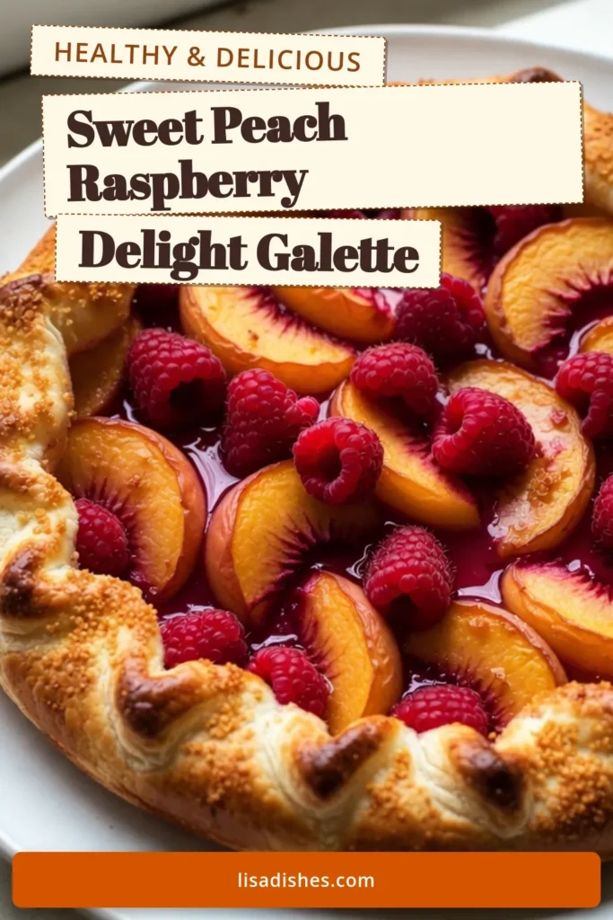 Discover the perfect summer fruit galette recipe with this Peach Raspberry Galette! This easy fruit galette dessert features a rustic peach raspberry tart, balancing sweet peaches and tart raspberries in a flaky crust. Ideal for any gathering or a cozy night in, this homemade galette with peaches will impress everyone. Try this delicious Peach Raspberry Galette recipe today and let your taste buds celebrate summer! #PeachGalette #FruitDessert #SummerBaking #GaletteRecipe