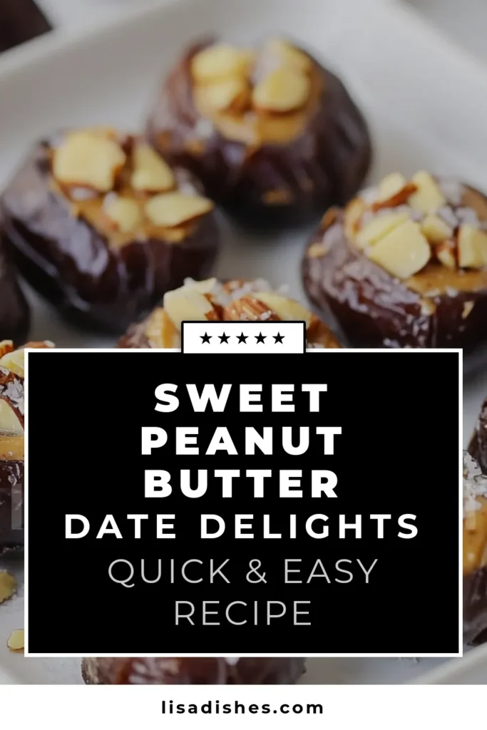 Indulge in these delicious peanut butter stuffed dates, a perfect blend of sweetness and crunch! This easy Medjool dates recipe transforms simple ingredients into crunchy peanut butter treats. Quick to prepare, they make an ideal healthy snack or easy dessert idea. Drizzle with dark chocolate for added flair! Try this healthy snack recipe today and elevate your snack game. Save and share with your friends! #HealthySnacks #PeanutButter #DessertIdeas #MedjoolDates