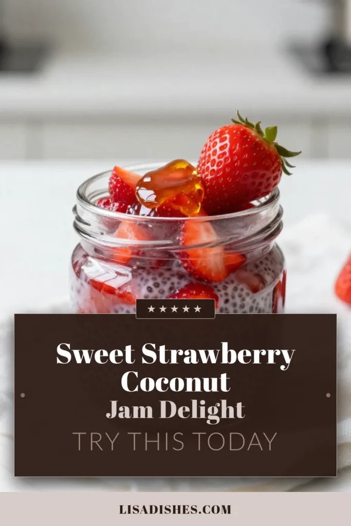 Discover how to make delicious Strawberry Coconut Chia Jam, a healthy twist on traditional jam! This homemade chia jam recipe combines fresh strawberries and coconut milk for an easy chia seed jam that's perfect for breakfast or snacks. With just a few ingredients, you can create a tasty treat that everyone will love. Try this coconut milk jam recipe today and enjoy the vibrant flavors. Save this recipe for later! #HealthyJam #ChiaSeedJam #StrawberryJam #HomemadeJam