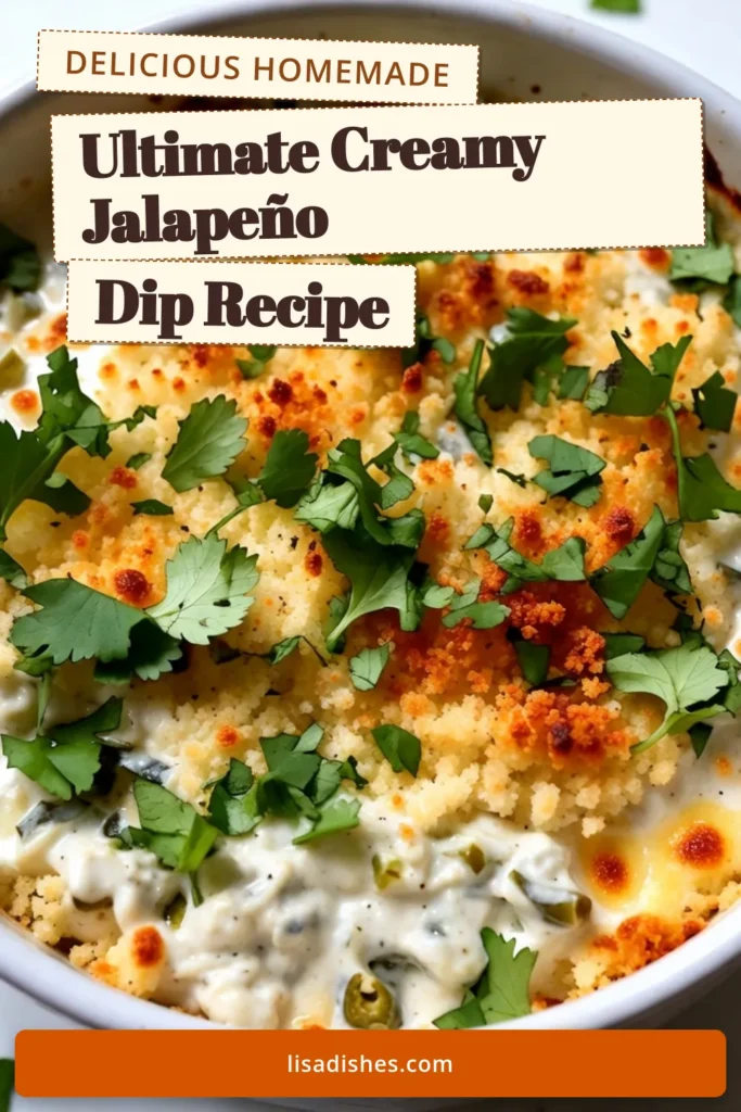 Looking for the perfect party snack? Try this Jalapeño Popper Dip! This creamy jalapeño dip recipe is a crowd-pleaser, featuring a baked jalapeño cheese dip that's rich and flavorful. It's one of the easiest appetizer recipes to whip up, offering just the right amount of spice. Serve it warm with chips or veggies for an unforgettable dish. Save this recipe for your next gathering! #JalapeñoPopperDip #EasyAppetizerRecipes #SpicyCheeseDip #BakedJalapeñoCheeseDip