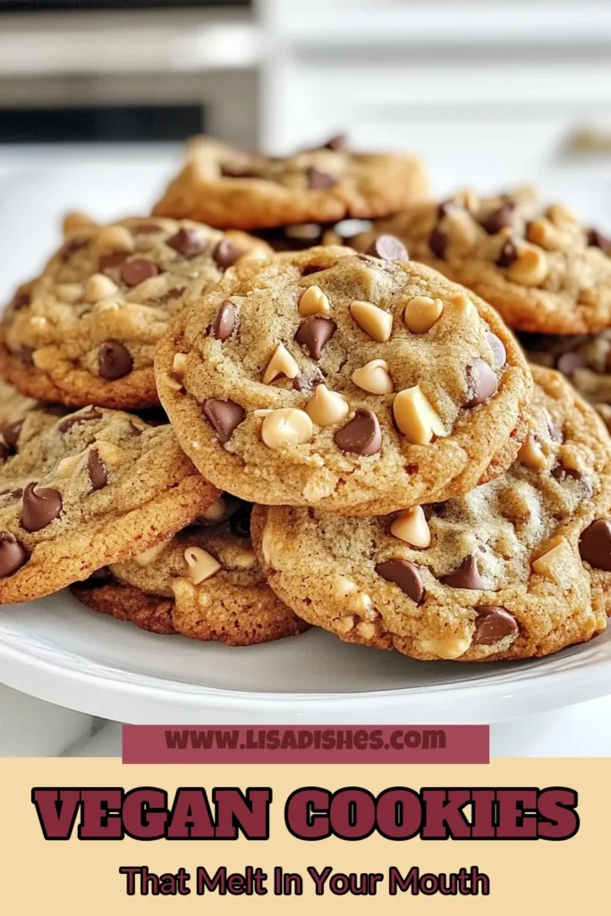 Indulge in these mouthwatering vegan chocolate chip cookies made with almond flour for a healthy twist! Perfect as decadent vegan desserts, this easy vegan recipe is sure to please everyone. With just a few simple ingredients and quick prep, you can enjoy these delicious healthy cookie recipes in no time. Bake a batch and share the joy! Save this recipe for later! #VeganCookies #HealthyDesserts #DecadentTreats #EasyVeganRecipes