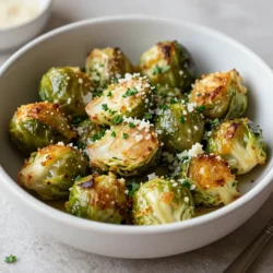For this tasty dish, gather these items: - 1 lb Brussels sprouts, halved - 6 tablespoons unsalted butter, melted - 4 cloves garlic, minced - 2 tablespoons honey - 1 teaspoon balsamic vinegar - Salt and pepper to taste - 1/4 teaspoon red pepper flakes (optional) - 1/4 cup grated Parmesan cheese - Fresh parsley, chopped for garnish Using the right measurements is key. If you want to change the recipe: - Try 4 tablespoons of olive oil instead of butter for a lighter version. - Use maple syrup in place of honey for a vegan twist. - If you run out of balsamic vinegar, apple cider vinegar works well too. You can add some fun flavors to your Brussels sprouts. Here are some ideas: - Cooked bacon bits or pancetta for a savory touch. - Lemon zest for a bright and fresh taste. - Toasted nuts, like almonds or walnuts, for crunch. - A sprinkle of feta cheese for a creamy addition. These options let you customize the dish to your taste. Happy cooking! {{ingredient_image_1}} Start by preheating your oven to 400°F (200°C). This step is key for getting crispy sprouts. A hot oven helps caramelize the Brussels sprouts perfectly. Take 1 pound of Brussels sprouts and wash them well. Trim the ends and cut each sprout in half. This helps them cook evenly. Place the halved sprouts in a large bowl. In a separate bowl, melt 6 tablespoons of unsalted butter. Add 4 cloves of minced garlic, 2 tablespoons of honey, and 1 teaspoon of balsamic vinegar. Mix in salt, pepper, and red pepper flakes if you like some heat. Whisk until everything combines well. Pour the garlic butter mixture over the halved Brussels sprouts. Toss them until they are well coated. Spread the sprouts in a single layer on a baking sheet lined with parchment paper. Roast them in the oven for 20 to 25 minutes. Stir them halfway through cooking. Look for golden brown and crispy edges. Once done, take the sprouts out of the oven. Immediately sprinkle 1/4 cup of grated Parmesan cheese on top. The heat will melt the cheese a bit. Transfer the sprouts to a serving dish. Garnish with fresh chopped parsley for a nice pop of color. Enjoy your tasty dish warm! To get crispy Brussels sprouts, you must follow a few steps. First, make sure your oven is hot. Set it to 400°F (200°C) and let it preheat. Next, spread the halved Brussels sprouts in a single layer on your baking sheet. This helps them roast evenly. If they are too close together, they will steam and become soft. Stir them halfway through cooking to ensure even browning. Cutting Brussels sprouts properly helps them cook well. Start with fresh sprouts. Trim the stem end and remove any yellow leaves. Then, cut them in half. This allows the garlic butter to soak in. Halving also helps them cook faster. If you want, you can quarter them for even smaller pieces. Just make sure they are of similar size for even cooking. To boost the flavor of your Brussels sprouts, try a few tricks. The garlic butter mixture adds depth. You can also add honey and balsamic vinegar for a sweet touch. If you like heat, sprinkle in red pepper flakes. Don't forget to finish with Parmesan cheese. It melts beautifully and adds a savory bite. Lastly, a sprinkle of fresh parsley brightens up the dish. Pro Tips Choose Fresh Brussels Sprouts: Look for bright green sprouts that are firm and tightly packed. Avoid any that are yellowing or have blemishes for the best flavor. Adjust the Garlic: For a milder garlic flavor, roast the garlic with the Brussels sprouts. For a stronger taste, add raw minced garlic just before serving. Experiment with Seasonings: Feel free to add herbs like thyme or rosemary, or spices like smoked paprika for a different flavor profile that complements the Brussels sprouts. Serve Immediately: These Brussels sprouts are best enjoyed fresh out of the oven when they are crispy and hot. Reheating can cause them to lose their texture. {{image_2}} You can mix it up by adding different cheeses. Try using goat cheese or feta. These cheeses add a tangy flavor that pairs nicely with the sprouts. I like to sprinkle the cheese on right after roasting. This way, it melts just a bit and sticks to the sprouts. You can also add a bit of blue cheese for a bolder taste. Each cheese gives a unique twist to the dish. Brussels sprouts are great, but you can add other veggies too! Carrots, sweet potatoes, or cauliflower work well. Just chop them to the same size as the Brussels sprouts. This helps everything cook evenly. Toss them in the garlic butter mix just like you do with the sprouts. The flavors blend nicely, and you get a colorful side dish. It's a fun way to use what you have in your fridge. If you love heat, add more red pepper flakes. Start with half a teaspoon and adjust to your taste. This gives the dish a nice kick! You can also mix in some chopped fresh chili peppers for extra spice. I enjoy this version when I want something bold. Just remember to balance the heat with the sweet honey in the recipe. It makes every bite exciting! To keep your Garlic Butter Roasted Brussels Sprouts fresh, place leftovers in an airtight container. It is best to store them in the fridge. They will last for about 3 to 5 days. Make sure the sprouts cool down before you seal the container. This helps prevent moisture buildup. When you are ready to enjoy the leftovers, preheat your oven to 350°F (175°C). Spread the Brussels sprouts on a baking sheet. Bake for about 10 to 15 minutes until they are heated through. This method keeps them crispy. You can also microwave them for about 1 to 2 minutes, but they may lose some crispiness. If you want to freeze the Brussels sprouts, ensure they are completely cool. Place them in a freezer-safe bag. They can last in the freezer for up to 2 months. When you want to use them, take the sprouts out and let them thaw in the fridge overnight. For best results, reheat in the oven for a fresh taste. Yes, you can use frozen Brussels sprouts. They are convenient and save time. Just keep in mind, they may become softer than fresh ones. To use them, thaw the sprouts first. Then, follow the same steps in the recipe. This will help them roast better and get nice and crispy. To make this recipe vegan, swap out the butter. Use plant-based butter instead. This will give you that rich flavor without using dairy. You can also leave out the Parmesan cheese or replace it with a vegan cheese. This keeps the dish tasty and plant-friendly! Garlic Butter Roasted Brussels Sprouts pair well with many dishes. You can serve them alongside roasted chicken or fish. They also go great with pasta or a grain dish like quinoa. For a full meal, add a fresh salad or some crusty bread. Enjoy the mix of flavors! Garlic butter roasted Brussels sprouts are simple yet delicious. This blog covered everything, from ingredients to cooking tips. You learned how to prepare, roast, and serve these sprouts. Remember to experiment with different flavors and add-ins to make them your own. Store leftovers properly for future meals. Enjoy the taste of this dish while having fun cooking it! Your kitchen can become a place of tasty adventures. Happy cooking!