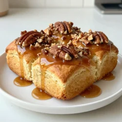 To make these tasty sticky buns, gather the following ingredients: - 3 ½ cups all-purpose flour, plus extra for dusting - ¼ cup granulated sugar - 1 packet (2 ¼ teaspoons) active dry yeast - 1 teaspoon salt - ¼ teaspoon ground cinnamon - 1 cup whole milk, warmed - ¼ cup unsalted butter, melted - 2 large eggs - 1 teaspoon vanilla extract - 1 cup pecans, chopped - 1 cup brown sugar, packed - ½ cup maple syrup - ½ cup unsalted butter, softened - ½ teaspoon sea salt You can add extra flavors to these buns for a special touch: - 1 teaspoon vanilla extract (additional) - A sprinkle of nutmeg for warmth - A handful of raisins or dried cranberries If you need to swap ingredients, here are some ideas: - Use almond milk instead of whole milk for a dairy-free option. - Swap out all-purpose flour with gluten-free flour for a gluten-free version. - Maple syrup can be replaced with honey if you prefer. - For a nut-free version, use sunflower seeds instead of pecans. These swaps help you customize your sticky buns to fit your needs and tastes! {{ingredient_image_1}} Start by activating the yeast. Mix warm milk and granulated sugar in a small bowl. Sprinkle the yeast over the milk. Let it sit for 5-10 minutes until it gets frothy. This shows the yeast is ready. In a large bowl, whisk together 3 ½ cups of flour, salt, and cinnamon. Make a well in the center. Add the frothy yeast mixture, melted butter, eggs, and vanilla. Mix all these ingredients until a dough starts to form. Now, turn the dough onto a floured surface. Knead it for about 5-7 minutes. The goal is to make it smooth and elastic. If the dough feels sticky, add a little extra flour. Once the dough is ready, place it in a greased bowl. Cover it with a damp cloth. Let it rise in a warm spot for about 1 hour. It should double in size. While the dough rises, prepare the sticky mixture. In a separate bowl, mix softened butter, brown sugar, sea salt, and maple syrup until smooth. Spread this sticky paste evenly in a greased baking dish. Sprinkle chopped pecans over the mixture. When the dough has risen, punch it down. Roll it out on a floured surface to about ¼ inch thick. Spread a thin layer of softened butter on the dough. Sprinkle with sugar and cinnamon if you like. Starting from one edge, tightly roll the dough into a log. Slice the log into 12 equal pieces. Place the rolls cut-side down in the baking dish over the sticky mixture. Cover and let them rise for another 30 minutes. Preheat your oven to 350°F (175°C). Bake the buns for 25-30 minutes until they turn golden brown. After baking, let them cool for 5 minutes. Invert the buns onto a platter to let the sticky topping flow down. Enjoy your delicious maple pecan sticky buns! To get soft and fluffy dough, use warm milk. It should feel cozy, not hot. This warmth helps activate the yeast. Knead the dough for about 5-7 minutes. It should feel smooth and elastic. If it feels too sticky, add a bit more flour. This will help you avoid a gooey mess. Letting the dough rise in a warm spot is key. Cover it with a damp cloth to keep moisture in. You can prepare the sticky buns a day in advance. After shaping the rolls, cover and chill them overnight. This slows down the rise but keeps the flavor rich. The next day, let them sit at room temperature for about 30 minutes before baking. You can also freeze the unbaked rolls. Just make sure to wrap them well before freezing. When ready, let them thaw and rise before baking. Serve these sticky buns warm for the best taste. Drizzle extra maple syrup on top for sweetness. Add a sprinkle of chopped pecans for crunch. You can also enjoy them with cream cheese or vanilla ice cream. This makes a delightful treat for breakfast or dessert. Don't forget to share them with friends! Pro Tips Activate Yeast Properly: Ensure your milk is warm but not hot, as excessive heat can kill the yeast. A temperature around 110°F (43°C) is ideal for activating the yeast. Knead to Perfection: Knead the dough until it’s smooth and elastic. This develops the gluten, resulting in fluffy buns. If the dough sticks too much, sprinkle a little extra flour as needed. Don’t Rush the Rise: Allow the dough ample time to rise. A warm, draft-free environment will help it double in size, ensuring light and airy sticky buns. Serve Fresh: Sticky buns are best enjoyed warm right out of the oven. If making ahead, reheat gently to maintain their gooey texture and flavor. {{image_2}} You can make gluten-free maple pecan sticky buns using gluten-free flour. Look for a blend that works well for baking. Substitute the all-purpose flour in the recipe with your gluten-free mix, keeping the same measurements. This will give you a tasty option for those avoiding gluten. Ensure the yeast is gluten-free too. For a fun twist, add chocolate or dried fruits. You can sprinkle chocolate chips or dried cranberries over the dough before rolling it up. This will give your sticky buns a rich flavor and a chewy texture. Just be careful not to add too much, or the buns may become too sweet. For an apple twist, mix in chopped apples with the pecans. Use tart apples like Granny Smith for a balance of sweet and sour. Toss the apple pieces with a little cinnamon and sugar before adding them. This will enhance the flavor and give your buns a nice fruity bite. These variations keep the spirit of the original recipe while adding exciting new flavors. Each option lets you enjoy your buns in a fresh way. To keep your leftover sticky buns fresh, let them cool completely. Place them in an airtight container. You can also wrap them in plastic wrap. Store them at room temperature for up to 2 days. If you want to keep them longer, the fridge is an option, but they may dry out a bit. When you're ready to enjoy your sticky buns again, preheat your oven to 350°F (175°C). Place the buns on a baking sheet. Cover them with aluminum foil to prevent burning. Heat for about 10-15 minutes. This method keeps them soft and warm. You may also use a microwave. Heat them for 15-20 seconds, but this may make them a bit chewy. You can freeze sticky buns for up to 3 months. First, let them cool completely. Wrap each bun tightly in plastic wrap, then place them in a freezer bag. When you want to eat them, thaw them in the fridge overnight. Reheat as mentioned earlier for a warm, tasty treat. If your dough is sticky, don’t worry. You can fix it. Start by adding small amounts of flour. Sprinkle a little flour on your work surface. Knead the dough gently and gradually. Keep adding flour until the dough feels soft but not sticky. It should be smooth and easy to handle. Remember, don’t add too much flour at once. This can make the buns tough. Yes, you can make sticky buns without yeast. Instead of yeast, use baking powder or baking soda. This will create a quick dough. The buns will not rise as much, but they will still taste great. Mix the dry ingredients with milk and butter to make a batter. Pour it into the sticky mixture and bake. The result will be more like a cake than traditional sticky buns. To reheat sticky buns, use the oven for the best results. Preheat your oven to 350°F (175°C). Place the buns on a baking sheet. Cover them with foil to keep moisture in. Heat for about 10-15 minutes until warm. You can also use the microwave. Simply place the buns on a microwave-safe plate and heat for 15-20 seconds. Enjoy them warm, and don’t forget to drizzle with more maple syrup! This blog post covered everything you need for maple pecan sticky buns. We looked at main ingredients, optional add-ons, and substitutes. You learned step-by-step how to activate yeast, prepare dough, and bake buns. I shared tips for the best texture, timing, and serving suggestions. We also explored gluten-free options and fun variations. Lastly, I provided storage information and answered common questions. With this guide, you're ready to bake delicious sticky buns. Enjoy your sweet creation!