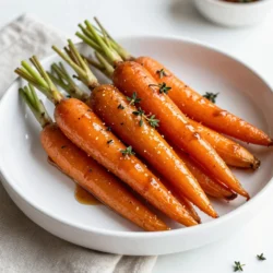 - 1 lb baby carrots, peeled (or regular carrots cut into sticks) - 3 tablespoons balsamic vinegar - 2 tablespoons honey - 2 tablespoons olive oil - 1 teaspoon garlic powder - ½ teaspoon salt - ½ teaspoon black pepper - Fresh thyme or rosemary for garnish (optional) You can swap baby carrots for regular carrots. Just cut them into sticks. If you want a vegan option, use maple syrup instead of honey. You can also try different vinegars like apple cider or red wine vinegar for new flavors. When picking carrots, look for bright colors. They should be firm and have no soft spots. Smaller carrots are sweeter and tenderer. If you can, find organic carrots. They taste better and are better for you. Always wash your carrots before cooking to remove dirt. {{ingredient_image_1}} Start by washing the carrots. If you use baby carrots, just peel them. If you use regular carrots, cut them into sticks. Aim for even sizes for even cooking. It helps the carrots roast well and taste great. In a large bowl, mix the balsamic vinegar, honey, and olive oil. Add garlic powder, salt, and black pepper too. Whisk until it looks smooth. This glaze adds a rich flavor to the carrots. It balances sweet and tangy notes that you will love. Preheat your oven to 400°F (200°C). Toss the carrots in the bowl with the glaze. Make sure they are well coated. Spread them out on a baking sheet lined with parchment paper. Roast the carrots for 25-30 minutes. Flip them halfway to ensure they cook evenly. They should become tender and caramelized. Once done, drizzle any extra glaze on top. Garnish with fresh thyme or rosemary if you want. Enjoy the delicious taste! To get the best caramelization on your carrots, choose fresh, bright carrots. They should feel firm. Cut them into even pieces. This helps them cook at the same rate. Toss them well in the glaze. Make sure they are fully coated. When roasting, spread them in a single layer. This allows air to flow and brown them nicely. Flip them halfway through cooking. This ensures all sides get that sweet caramel touch. Finding the right balance of sweetness and acidity is key. If you like sweeter carrots, add more honey. Start with one extra tablespoon and taste it. You can also reduce the balsamic vinegar a bit. This helps keep the carrots sweet. If you prefer a tangier flavor, add more balsamic vinegar. Just a splash will do it. Always mix the glaze and taste. Adjust according to your own taste buds. To cook carrots evenly, cut them to the same size. Use baby carrots for quick prep. If using regular carrots, slice them into sticks about the same width. Preheat the oven to 400°F. This high heat helps them roast quickly. Keep an eye on them as they cook. If you notice some are browning faster, flip or move them around. This way, all pieces cook perfectly and taste amazing. Pro Tips Choose the Right Carrots: For the best flavor and texture, opt for fresh, firm baby carrots. If using regular carrots, cut them into uniform sticks for even roasting. Adjust the Sweetness: Feel free to adjust the amount of honey based on your preference. You can also substitute maple syrup for a different flavor profile. Don’t Skip the Flip: Flipping the carrots halfway through roasting ensures even caramelization and prevents them from burning on one side. Garnish for Freshness: Adding fresh herbs like thyme or rosemary right before serving brightens up the dish and adds a fresh aroma. {{image_2}} You can switch up the carrots with other veggies. Try using parsnips, sweet potatoes, or Brussels sprouts. Each vegetable can add its own taste to the dish. For example, parsnips have a sweet, nutty flavor that pairs well with balsamic glaze. Cut them into similar sizes as the carrots for even cooking. Feel free to get creative with your seasonings. You can add paprika for a smoky flavor or cumin for warmth. Fresh herbs like parsley or dill can brighten the dish. If you like a kick, consider adding red pepper flakes. Mix these in with the glaze before coating your veggies. While balsamic glaze is delicious, you can try other sauces too. A maple syrup glaze offers a sweet touch. You can also use soy sauce for a savory twist. For a spicy option, mix in some sriracha. Each sauce gives a unique flavor, so experiment to find your favorite! To store leftover carrots, let them cool first. Place them in an airtight container. Keep the container in the fridge. They will stay fresh for about 3 to 5 days. If you want to keep them longer, consider freezing. When you want to reheat your carrots, the oven works best. Preheat your oven to 350°F (175°C). Spread the carrots on a baking sheet. Heat them for about 10-15 minutes. This will keep them crispy and tasty. You can also use a microwave for quick reheating. Just heat for 1-2 minutes, but they may get soft. To freeze your balsamic glazed carrots, start by cooling them completely. Use freezer-safe bags or containers. Remove as much air as possible to avoid freezer burn. They can last up to 3 months in the freezer. When you’re ready to eat them, thaw in the fridge overnight. Reheat in the oven for the best texture. Yes, you can use regular carrots. Just cut them into sticks. Aim for 1-inch pieces. This size helps them cook evenly. Baby carrots are sweet and tender, but regular ones work great too. They will still soak up that tasty balsamic glaze. Roasted carrots can last about 3 to 5 days in the fridge. Store them in an airtight container. Make sure they cool down before you put them away. This keeps them fresh and tasty for your next meal. Absolutely! To make it vegan, swap honey for maple syrup. This change keeps the sweetness. You still get that rich flavor from the balsamic glaze. It’s a simple switch that works perfectly. These carrots pair well with many dishes. Try serving them with grilled chicken or fish. They also go great with quinoa or rice. You can even add them to salads for a pop of color and flavor. This blog post covered everything about balsamic glazed roasted carrots. We discussed the best ingredients, how to prep, and make the glaze. You learned tips for perfect caramelization and even cooking. Variations showed how to mix it up with different veggies and flavors. Lastly, you now know how to store and reheat leftovers. With these ideas, you can create tasty dishes. Enjoy your cooking and impress your friends!
