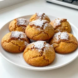 - 1 cup unsalted butter, softened - 1 cup granulated sugar - 1/2 cup brown sugar, packed - 1/2 cup pure pumpkin puree - 1 large egg - 1 teaspoon vanilla extract - 2 3/4 cups all-purpose flour - 1 teaspoon baking soda - 1 teaspoon cream of tartar - 1 teaspoon ground cinnamon - 1/2 teaspoon ground nutmeg - 1/2 teaspoon ground ginger - 1/4 teaspoon ground allspice - 1/4 teaspoon salt - 1/4 cup granulated sugar (for rolling) - 1 tablespoon ground cinnamon (for rolling) To create Pumpkin Spice Snickerdoodles, you need simple yet key ingredients. Start with unsalted butter for a rich base. Granulated sugar and brown sugar balance sweetness and moisture. Add pure pumpkin puree for a lovely fall flavor. You will also need an egg and vanilla extract to bind and flavor the dough. The flour gives structure, while baking soda and cream of tartar ensure that your cookies puff up perfectly. The spices are what make these cookies special. Ground cinnamon, nutmeg, ginger, and allspice add warmth and depth. Don’t forget a pinch of salt to enhance all these flavors. Finally, prepare a cinnamon-sugar mixture for rolling your dough balls. This adds a delightful crunch and sweetness to the outside of each cookie. Gather these ingredients, and you’re ready to bake a batch of irresistible treats! {{ingredient_image_1}} 1. First, preheat your oven to 350°F (175°C). Line your baking sheets with parchment paper. This keeps cookies from sticking. 2. In a large bowl, cream together 1 cup of softened unsalted butter, 1 cup of granulated sugar, and 1/2 cup of brown sugar. Mix for about 2-3 minutes until fluffy. 3. Next, add 1/2 cup of pure pumpkin puree, 1 large egg, and 1 teaspoon of vanilla extract to the butter mix. Stir until everything is well combined. 1. In another bowl, whisk together 2 3/4 cups of all-purpose flour, 1 teaspoon of baking soda, 1 teaspoon of cream of tartar, 1 teaspoon of ground cinnamon, 1/2 teaspoon of ground nutmeg, 1/2 teaspoon of ground ginger, 1/4 teaspoon of ground allspice, and 1/4 teaspoon of salt. This mix gives the cookies flavor and texture. 2. Gradually add the dry ingredients to the wet mixture. Mix until just combined. Be careful not to overmix. 1. In a small bowl, mix 1/4 cup of granulated sugar with 1 tablespoon of ground cinnamon. This will coat the cookies. 2. Scoop about 1 tablespoon of dough, roll it into a ball, and then roll it in the cinnamon-sugar mixture until coated. 3. Place the dough balls on your prepared baking sheets, leaving about 2 inches between each ball. 4. Gently flatten each ball with the bottom of a glass or your palm. This shapes them into thicker cookies. 5. Bake in the preheated oven for 10-12 minutes. The edges should be slightly golden. The centers will look soft but will firm up as they cool. 6. Let the cookies cool on the baking sheet for 5 minutes. Then, transfer them to a wire rack to cool completely. To get the best texture for your cookies, focus on the butter. Make sure it’s softened but not melted. This helps the cookies become light and fluffy. When you mix the butter and sugars, do it for about two to three minutes. This adds air and gives you a nice rise. Set your oven to 350°F (175°C) and use parchment paper on your baking sheets. This helps prevent sticking and makes cleanup easy. Bake the cookies for 10 to 12 minutes. The edges should turn golden, and the centers will look soft. They will harden as they cool. One common mistake is overmixing the dough. Mixing too much can make your cookies tough. Mix the wet and dry ingredients until just combined. This keeps your cookies soft. Another mistake is using the wrong oven temperature. If your oven runs hot, the cookies can burn. Use an oven thermometer to check the heat. This ensures even baking for perfect cookies. For a lovely presentation, stack the cookies on a nice plate. Dust them with powdered sugar for a fancy touch. You can also serve them with warm apple cider or a glass of milk. This makes a great pairing and adds to the cozy vibe. Pro Tips Use Fresh Pumpkin Puree: For the best flavor, use homemade pumpkin puree instead of canned. Roast a sugar pumpkin and blend it for a fresher taste. Chill the Dough: If your dough is too soft to handle, chill it in the refrigerator for 30 minutes. This makes it easier to roll and helps the cookies hold their shape. Don't Overbake: Cookies will continue to cook on the baking sheet after being removed from the oven. Take them out when they are slightly underbaked for a chewy texture. Add a Glaze: Drizzle a simple glaze of powdered sugar and milk over the cooled cookies for an extra sweet touch and beautiful presentation. {{image_2}} You can make these cookies even more fun. Try adding chocolate chips or nuts. Chocolate adds a rich sweetness. Nuts bring a nice crunch. You can use walnuts, pecans, or almonds. If you want a stronger flavor, adjust the spice ratios. Add more cinnamon or nutmeg if you like bold tastes. A little extra ginger can also give your cookies a kick. For gluten-free options, use almond flour or a gluten-free blend. This keeps the cookies soft and tasty. You can also swap granulated sugar for coconut sugar. It adds a slight caramel flavor. If you prefer less sugar, use a sweetener like honey or maple syrup. Just reduce the liquid in the recipe to keep the dough right. Want to make these cookies festive? Add crushed candy canes for a holiday twist. You can also sprinkle them with colored sugar for Halloween. For Thanksgiving, try adding a small amount of cranberry or pecan bits. These little changes can make your cookies a seasonal hit. To keep your Pumpkin Spice Snickerdoodles fresh, store them at room temperature. Place them in a cool, dry area away from sunlight. This helps maintain their soft texture and rich flavor. Use an airtight container. This prevents air and moisture from making them stale. Stack the cookies gently to avoid crushing them. You can freeze the dough before baking. Scoop the dough into balls, roll them in cinnamon-sugar, and freeze them on a baking sheet. Once frozen, transfer them to a bag or container. This lets you bake fresh cookies anytime. For baked cookies, cool them completely before freezing. Place them in an airtight container or bag. This keeps them fresh for longer. When ready to eat, just thaw and enjoy! These cookies stay fresh for about one week at room temperature. If you freeze them, they can last up to three months. Always check for any signs of freezer burn. Proper storage helps maintain their yummy taste and texture. To make these cookies dairy-free, swap the unsalted butter for a dairy-free butter alternative. Brands like Earth Balance work well. You can also use coconut oil, but it may change the cookie's flavor slightly. Make sure to check for vegan sugar, as some sugars are processed with bone char. Yes, you can use canned pumpkin puree. It saves time and offers a consistent flavor. Just ensure you choose pure pumpkin, not pumpkin pie filling, which contains added sugars and spices. Canned pumpkin works great in this recipe and keeps the cookies moist. The best way to reheat cookies is in the oven. Preheat your oven to 350°F (175°C). Place the cookies on a baking sheet and heat for about 5 minutes. This method warms them evenly and keeps them soft. You can also use the microwave, but be careful not to overheat, as they may become tough. You know the cookies are done when the edges are slightly golden. The centers will look soft but will firm up as they cool. If you press lightly on the top, it should spring back. Avoid overbaking, as this can dry them out. Yes, you can double the recipe! Just use double the amounts for each ingredient. Make sure you have enough space on your baking sheets. You may need to bake in batches if your oven is small. Doubling is a great way to share these tasty cookies! In this article, I shared how to make delicious pumpkin cookies. We covered key ingredients, step-by-step directions, and tips for perfect results. Remember to avoid common mistakes to ensure your cookies turn out great. You can also try fun variations and learn the best ways to store them. Baking cookies is a fun way to enjoy fall flavors. I hope you feel ready to engage in your own baking adventure!